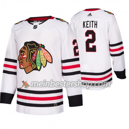Chicago Blackhawks Duncan Keith 2 Adidas 2019-2020 Weiß Trikot Authentic - Herren